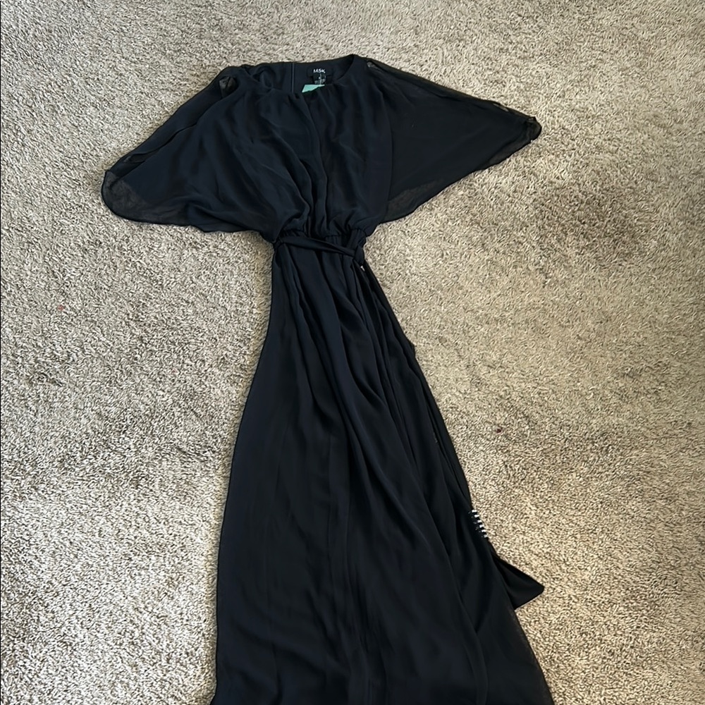 MSK Black Cowl Neck Dolman Sleeve Gown